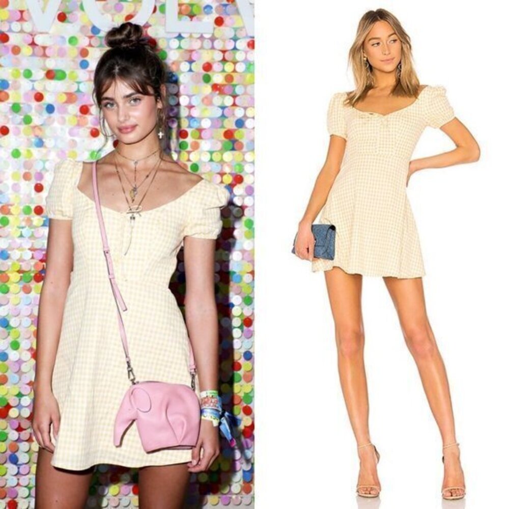 LPA Dress 251 in Golden Gingham